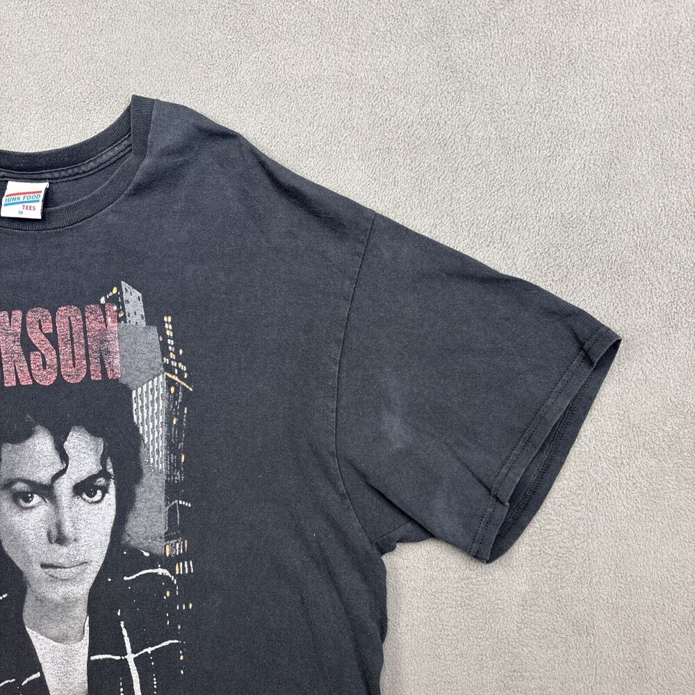 Junk Food Michael Jackson Bad Tour '88 Short Sleeve Top Gray Shirt Size M - Picture 5 of 12